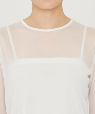 uncrave トリコットシフォン クルーネック カットソー（uncrave STANDARD） オフ