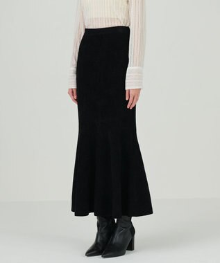 GRACE CONTINENTAL モールニットスカート ブラック