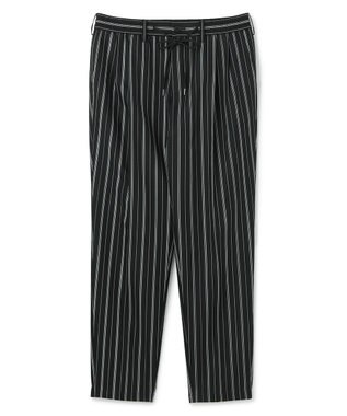 JOSEPH HOMME 【新素材】ドットエアーリバーシブル ドロスト付タック入りテーパードパンツ / PEGG TUCK ブラック系1