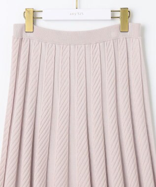 ANY SIS 【2SET】ニットスカート セットアップ ローズグレー