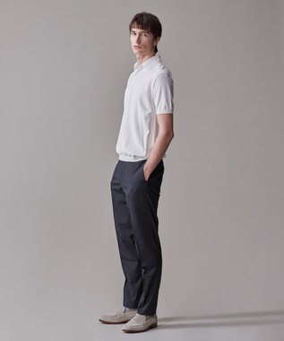 J.PRESS MEN 機能×縫製₌快適な着心地 「高見え」ニットポロ【接触冷感 / 洗える】ホールガーメントニット ポロシャツ ホワイト系