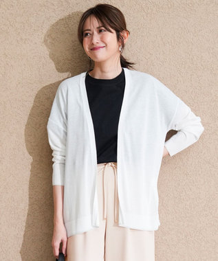 ANY SIS S エアリーライト ニットカーディガン オフ