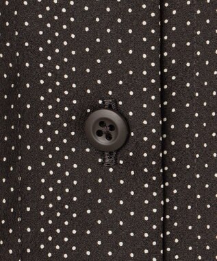 J.PRESS LADIES L 【洗える】ドットデシンプリント ピンタック ワンピース ダークブラウン系