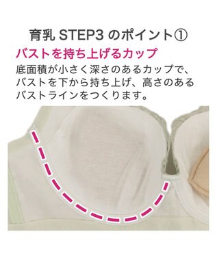 BRADELIS New York 【BRADELIS New York / 育乳STEP3 持ち上げる】ヴィオラステップ3ブラ24A1 補正 ライトグリーン