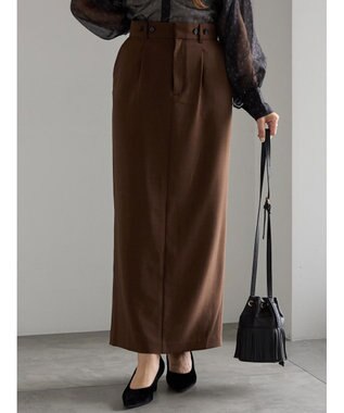 Te chichi サスペンダータイトスカート ブラウン