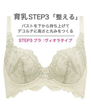 BRADELIS New York 【BRADELIS New York / 育乳STEP3 持ち上げる】ヴィオラステップ3ブラ24A1 補正 ライトグリーン