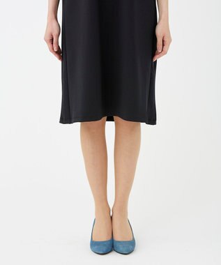 KASHIYAMA 【抗菌繊維】スタイリッシュジャージー オーバーサイズドレス ブラック