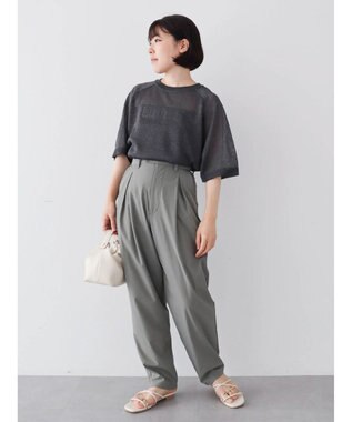 Green Parks シアーロゴニットプルオーバー Black