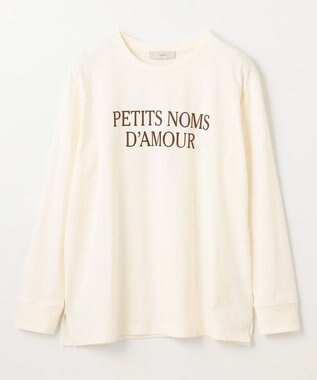 ANY 【洗濯機可】フロッキーロゴロングＴシャツ オフ（ブラウンロゴ）