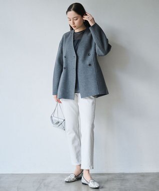 #Newans シアープルオーバーシャツ ネイビー系