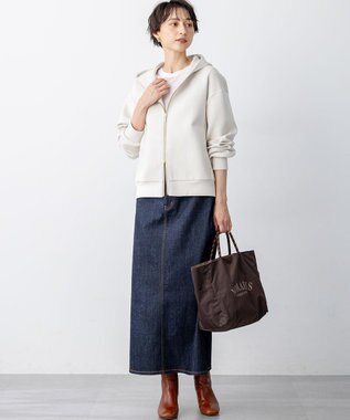 23区 S 【洗える】コットンエアーダンボール コクーン フーディー ベージュ系