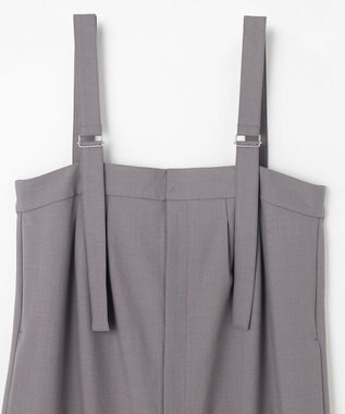 ANY イージーケアライトストレッチサロペット グレー