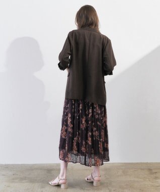 YECCA VECCA マシンウォッシャブルリネンライクジャケット Brown