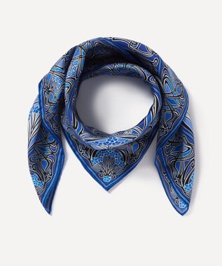 LIBERTY. アイアンシ シルクツイルスカーフ 70 ブルー