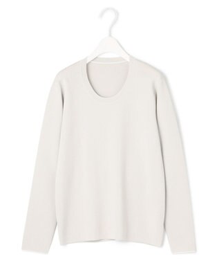 ICB 【洗える】 シンセティックフルニードル クルーネックプルオーバー トープ系