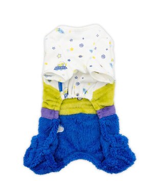 PET PARADISE ディズニー トイ・ストーリー ふわふわエイリアン ロンパース 小型犬 ホワイト×ライム