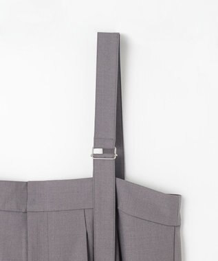 ANY イージーケアライトストレッチサロペット グレー