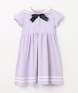 ANY KIDS セーラーカラー ワンピース ラベンダー