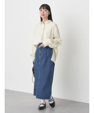 earth music&ecology ナローデニムスカート Medium Indigo