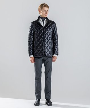 JOSEPH HOMME 新素材【4WAY】ライトラスターシャンブレー　ダウンコート グレー系