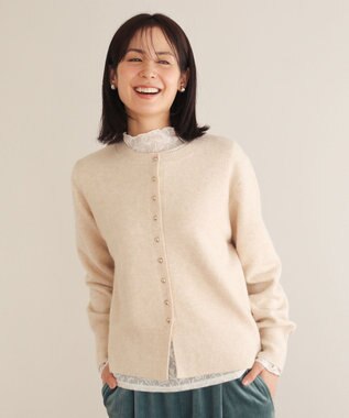 Green Parks 金釦コンパクトニットカーディガン Ivory