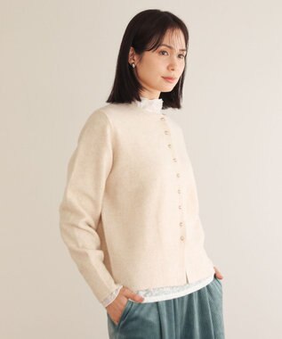 Green Parks 金釦コンパクトニットカーディガン Ivory