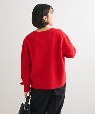 Green Parks 金釦コンパクトニットカーディガン Red