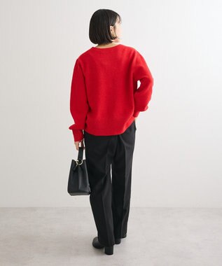 Green Parks 金釦コンパクトニットカーディガン Red