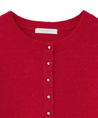 Green Parks 金釦コンパクトニットカーディガン Red