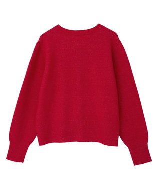 Green Parks 金釦コンパクトニットカーディガン Red