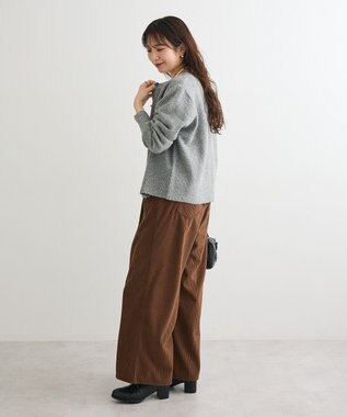 Green Parks 金釦コンパクトニットカーディガン Gray Mixture