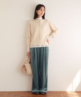 Green Parks 金釦コンパクトニットカーディガン Ivory