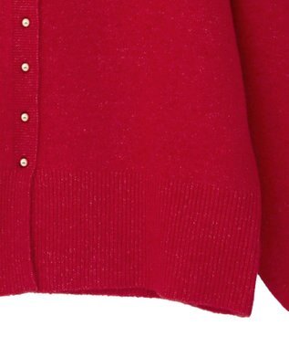 Green Parks 金釦コンパクトニットカーディガン Red