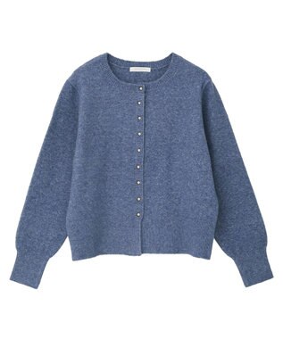 Green Parks 金釦コンパクトニットカーディガン Sax