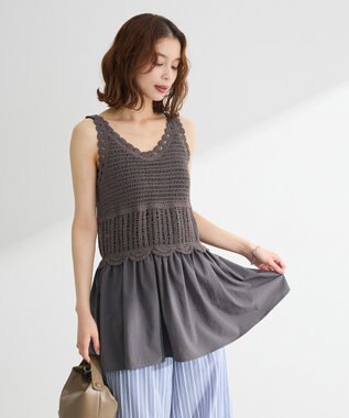 Green Parks ・ＳＵＧＡＲ　ＳＰＯＯＮ　クロシェキリカエチュニック Charcoal Gray