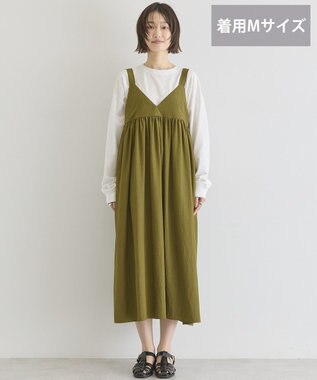 AMERICAN HOLIC 【選べる丈】Ｖネックワンピース Khaki