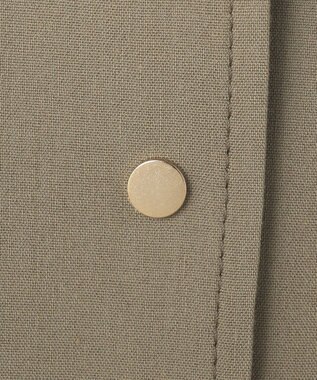 自由区 【カタログ掲載・セットアップ対応】リネンストレッチノーカラー ジャケット カーキ