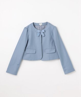 組曲 KIDS 【150-170㎝】 チェックワンピース＆T/Rジャケットセット サックスブルー