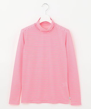 23区GOLF 【WOMEN】５０ｄカノコインナーボーダー カットソー ピンク系1