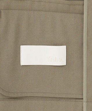 自由区 【カタログ掲載・セットアップ対応】リネンストレッチノーカラー ジャケット カーキ