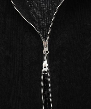 earth music&ecology ベロアケーブルＺｉｐカーディガン Ivory