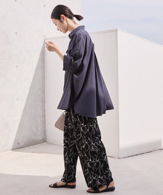 AMERICAN HOLIC 【WEB限定】接触冷感Wポケットシャツチュニック Charcoal Gray