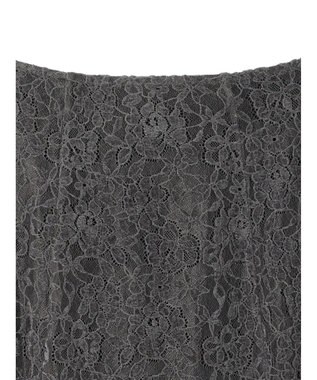 earth music&ecology モールレーススカート Charcoal Gray