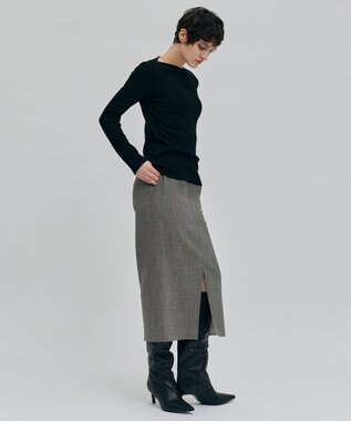 BEIGE， 【一部店舗限定・洗える】FORD / ボートネックトップス Black