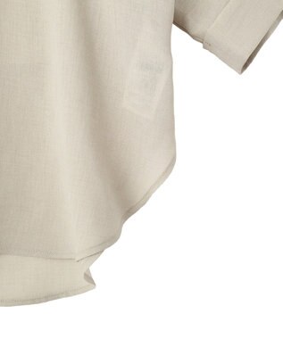 Green Parks 開襟シアーシャツジャケット Gray Beige