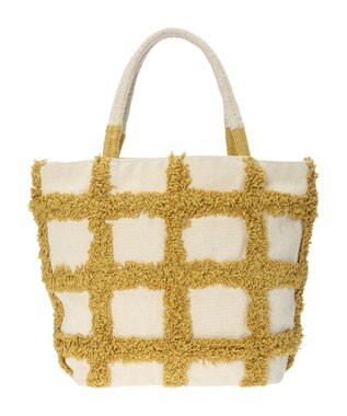 Green Parks ・タフトチェックトートバッグ Yellow