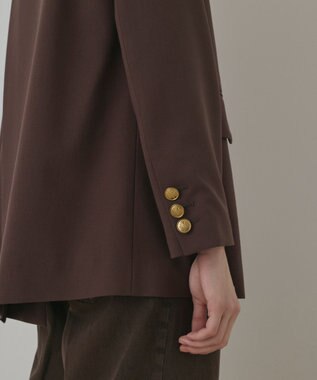 GRACE CONTINENTAL バックベンツダブルジャケット ブラウン