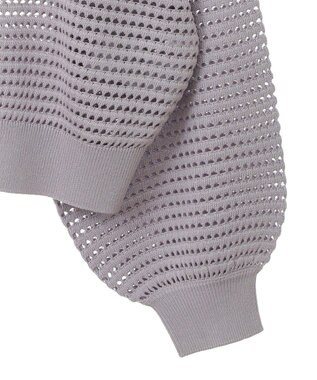 AMERICAN HOLIC ジップアップメッシュニットカーディガン Light Purple