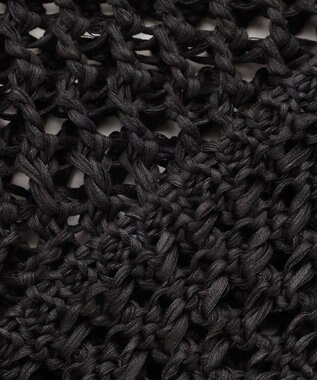 BEIGE， UVITE / コットンメッシュクロップドニット Black