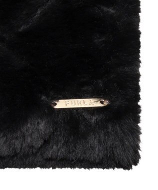 MOONBAT FURLA フェイクファーキルティング風マフラー ブラック